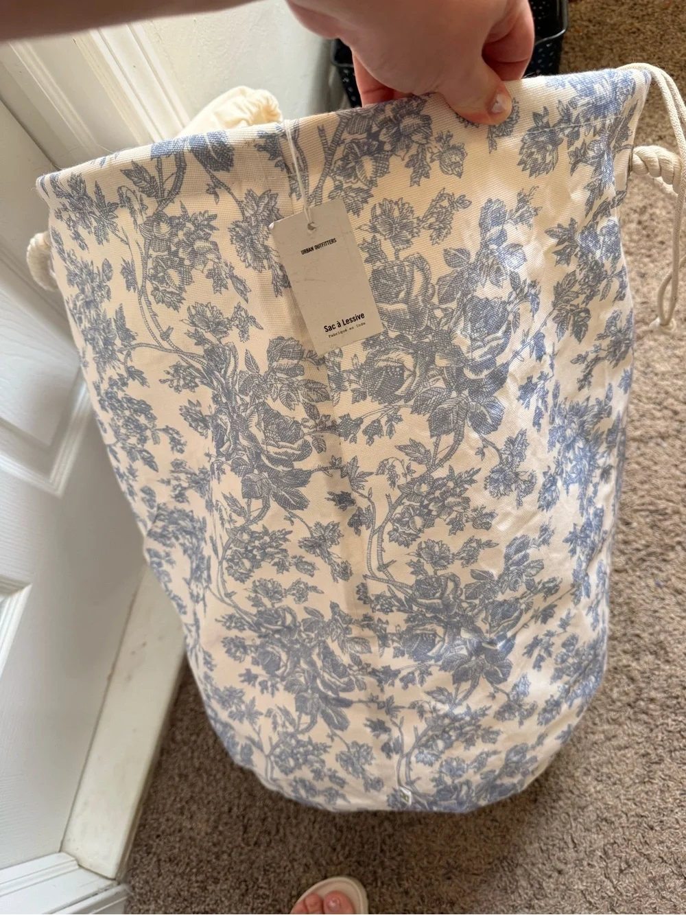 NWT Urban Outfitters Fiona Blue Floral Laundry Bag